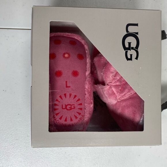 NIB UGG Bixbee Pink Baby Infant Booties - Size M - 12-18M - Picture 8 of 13